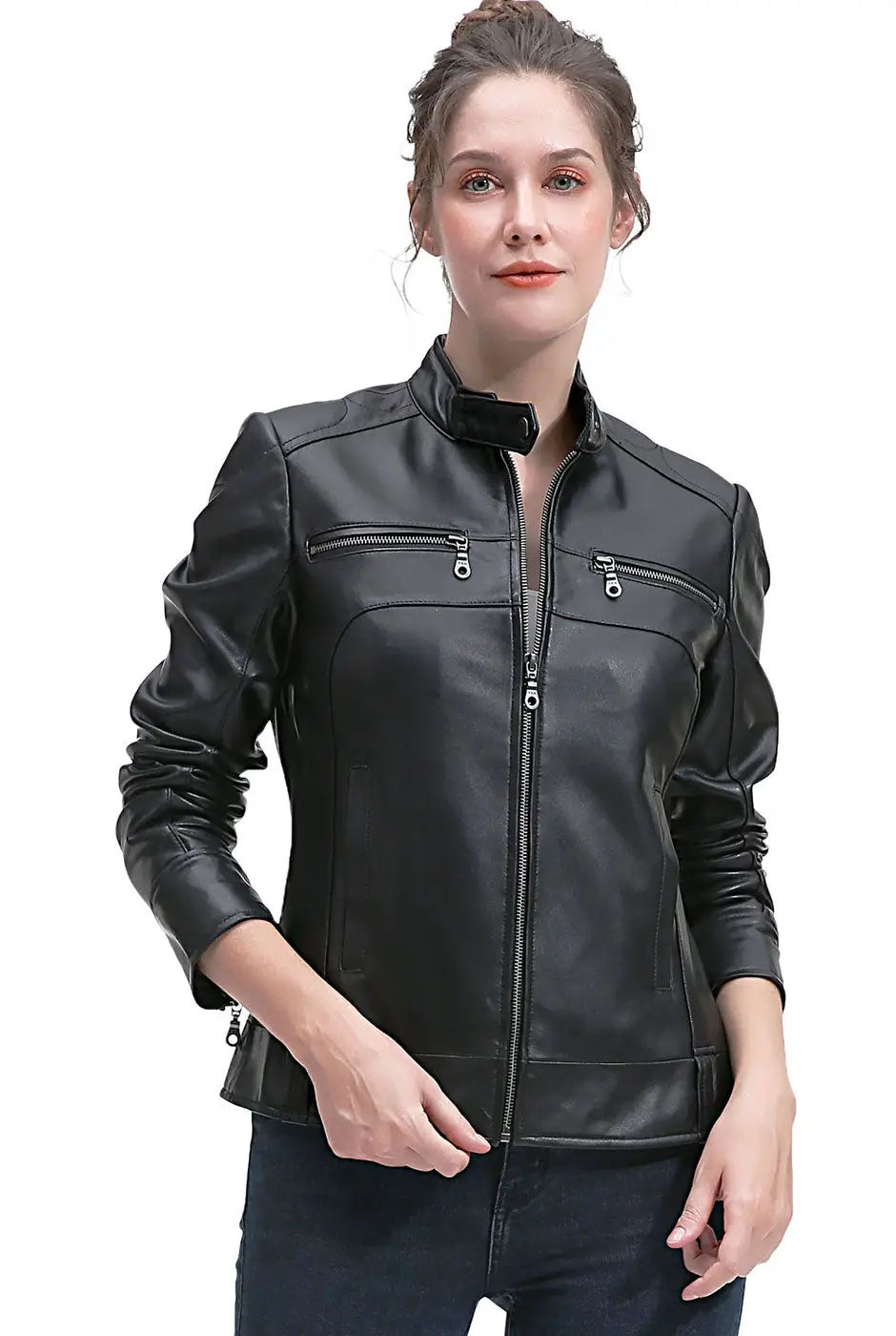 10 BGSD Women Anna Suede Leather car coat for 2024