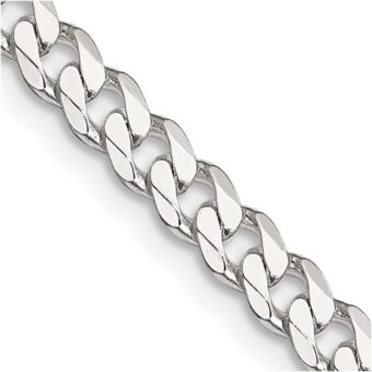 925 Sterling Silver 4.5mm Curb Chain Ankle Bracelet Jewelry Gifts for Women - Length Options: 10 7 8 9