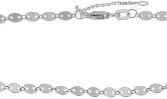 925 Sterling Silver Rhodium Plated Adjustable 4mm Disk Anklet 10 Inch Jewelry Gifts for Women