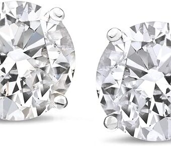 Amazon Collection Certified 14k Gold Round-Cut Diamond Stud Earrings (1/4-2 cttw, K-L Color, I1-I2 Clarity)