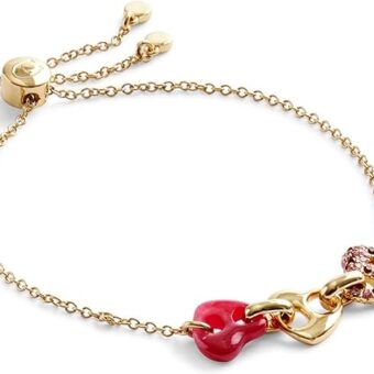 COACH Womens Pavé Heart Slider Bracelet