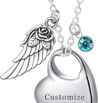 Customized Cremation Heart Urn Necklaces for Ashes for Women Forever In My Heart for Dad Stainless Steel Keepsake Pendant Memorial Jewelry for...