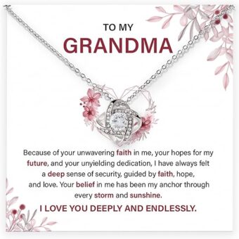 Gifts to My Grandma Necklace From Granddaughter, Gifts for Mother’s Day Birthday Anniversary, With Meaningful Message Card and Elegant Box, Grandma...