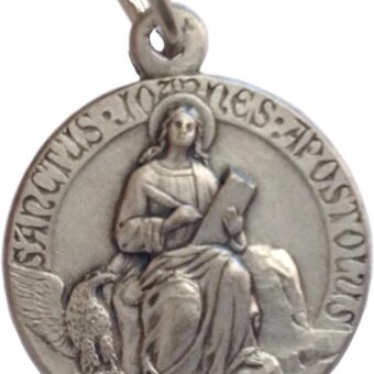 I G J Saint John the Apostle and Evangelist Silver Medal - The Patron Saints Medals