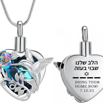 memorial jewelry Bring Them Home Now - Cremation Jewelry for Ashes Pendant,Urn Necklaces For Ashes- Stand with Israel & Show Support