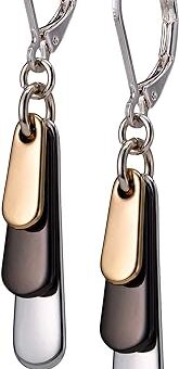 Nine West "Metal Motion" Tri-Tone Shaky Drop Earrings, Multi