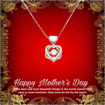 Stunning Mom Handmade Jewelry, this Heart Knot Silver Necklace, 925 Silver Adjustable Length, is The Women Gift for all Mother's Day