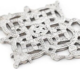 The Bead Chest Silver Ethiopian Coptic Cross Pendant, African Abyssinian Design, Orthodox Christian Pendant for Jewelry