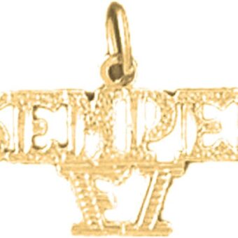 14K Yellow Gold Semper Fi Pendant