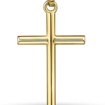 Amberta Allure Unisex 9ct Yellow Gold Cross Pendant