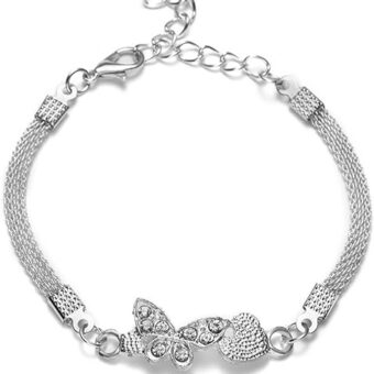 Bracelets for Women Cubic Zirconia Mesh Link Chain Bracelet Adjustable Silver Plated Jewelry Birthday Mothers Day Gifts