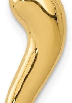 Diamond2Deal 14k Yellow Gold Italian Horn Pendant Fine Jewelry for Women