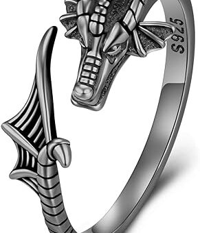 Dragon Ring 925 Sterling Silver Adjustable Wrap Dragon Rings Dragon Jewelry Gifts for Women Men