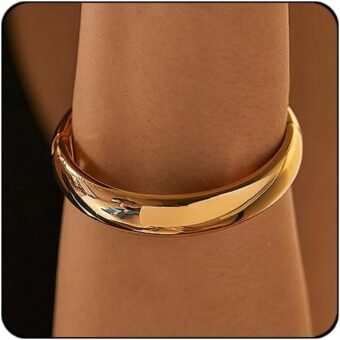 Elegance 11 designs Gold Cuff Bangle Bracelets For Women Trendy Hinged Cuff Open Wide Chunky Gold Bracelet Irregular Minimalist Bangle Jewelry Gift