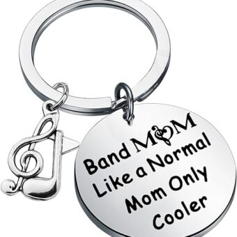 FEELMEM Music Keychain Band Mom Gift Band Mom Like a Normal Mom Only Cooler Keychain Musician Gift Marching Band Mom Gift