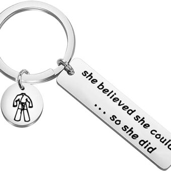 FOTAP Jiu Jitsu Keychain Martial Artist Gift Gifts for Martial Art Lovers Arts Instructor Gift