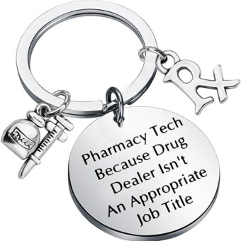 FOTAP Pharmacy Tech Gift Pharmacy Tech Drug Dealer Isn't Appropriate Keychain Future Pharmacist Gift Lab Week Gift