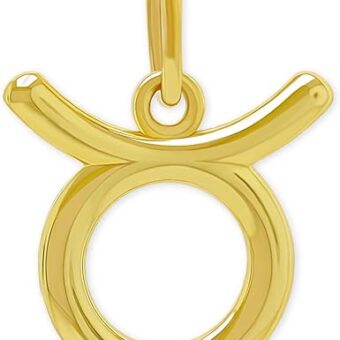 Gold Zodiac Astrology Sign Charm Pendant - 10 Karat Gold - Zodiac Horoscope Pendant