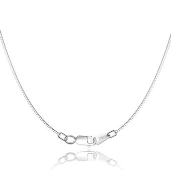 Jewlpire Solid 18K Gold Over 925 Sterling Silver Chain Necklace for Women Girls, 0.8mm Box Chain Lobster Claw Clasp-Super Thin & Strong Necklace...