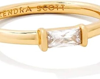 Kendra Scott Juliette Band Ring in White Crystal, Fashion Jewelry for Women