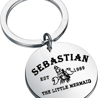 KUIYAI Mermaid Merchandise Gift Sebastian Crab Lovers Keychain Sea Ocean Animal Gift Family Trip Gift WDW Character Gift