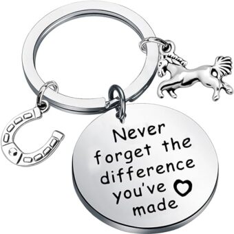 MYOSPARK Horse Inspirational Gift Never Forget The Difference You've Made Horse Lover Gift Horse Trainer Thank You Gift