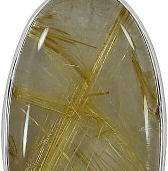 Natural Golden Rutilated Quartz Pendant 925 Sterling Silver Pendant Jewelry in a Variety of Shapes 