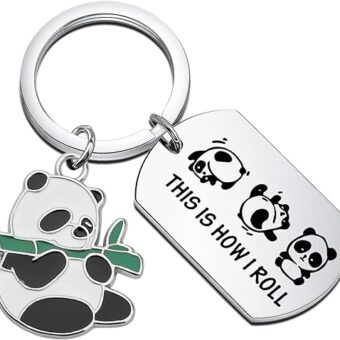 Panda Gift Panda Keychain Animal Lover Gift This is How I Roll