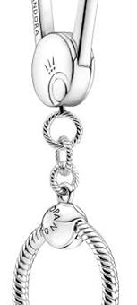 Pandora Moments Small Bag Charm Holder - Great Gift for Her - Stunning Women's Jewelry- Includes Small Lobster Clasp & Jump Rings - Sterling Silver