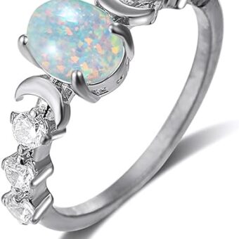 Rings for Women Heart Knot Oval Opal Rings Wedding Engagement Ring Created Opal Promise Ring Fine Jewelry Gifts