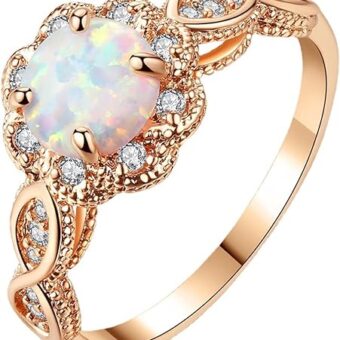 Rings for Women Heart Knot Oval Opal Rings Wedding Engagement Ring Created Opal Promise Ring Fine Jewelry Gifts