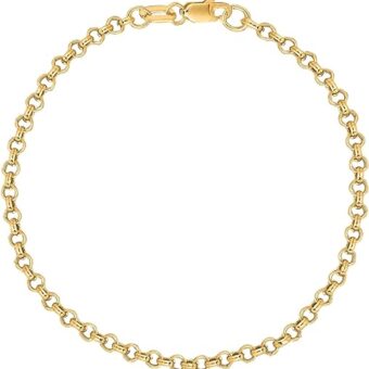 Ritastephens 10k Yellow Gold Rolo Foot Ankle Chain Anklet, Bracelet, or Necklace