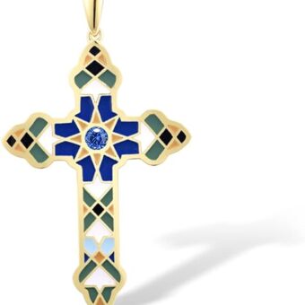 Santuzza 925 Sterling Silver Cross Pendant for Women