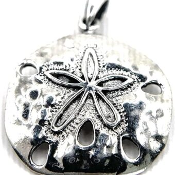 Solid Sterling Silver Sand Dollar Pendant