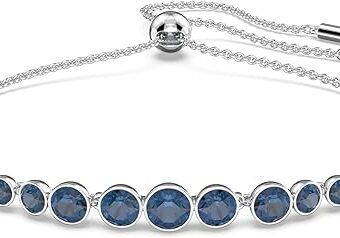 Swarovski Emily Tennis Bracelet Jewelry Collection, Clear Crystals, Blue Crystals, Pink Crystals (Amazon Exclusive)