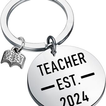 Teacher Est 2024 Keychain Teacher Graduation Gifts New Teacher Gifts Future Teacher Gifts Jewelry Appreciation Gifts