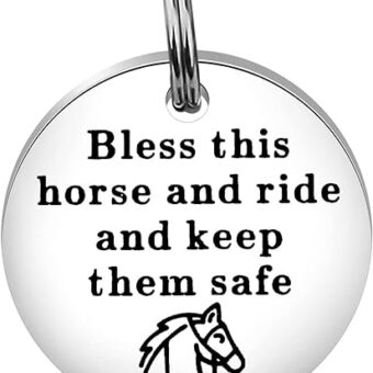 TGBJE Horse Gift Bless This Horse And Ride And Keep Them Safe Pendant For Horse Lover Cowboy Gift Horse Owner Jewelry