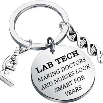 TGBJE Lab Tech Gift Lab Tech Keychain Laboratory Technician Gift Medical Student Gift Lab Technician Appreciation Gift