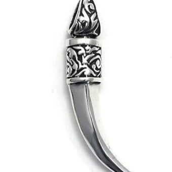 COSUMOSU Tibetan style ganesha Tooth Tusk Amulet 925 sterling silver Pendant