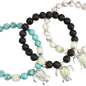 Fashion 2024 New Premium Quality Turtle Beads Bracelets for Women Luminous Bracelet Classic Natural Stone Elastic Friendship Bracelet Beach Jewelry...