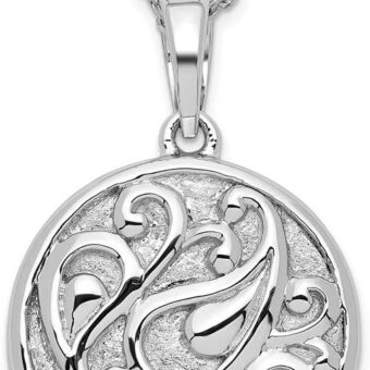 ICE CARATS 925 Sterling Silver Tear Circle Round Ash Holder 18 inch Chain Urn Necklace for Ashes Cremation Jewelry