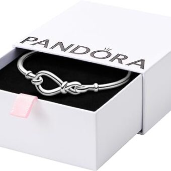 Pandora Jewelry Sterling Silver Infinity Knot Bangle for Women - Features Sterling Silver - Gift for Her, With Gift Box