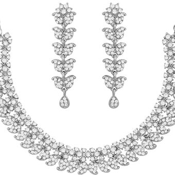 Touchstone Indian jewelry sets for women wedding necklace set gold statement jewellery choker bollywood rhinestone earrings costume formal guest...