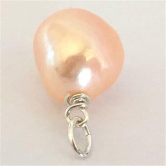 12-13mm Pink Baroque Pearl Pendant 18k Chic Accessories Cultured