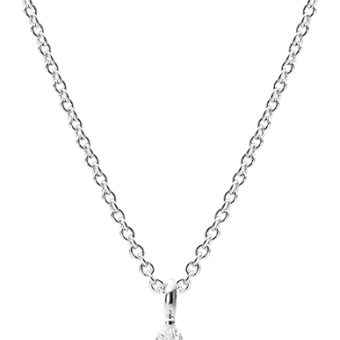 Ana Luisa Elise Solitaire Pendant Necklace - Sparkling 14K Gold Plated and Silver Rhodium Plated Chain Necklace - Hypoallergenic, Water-Resistant,...