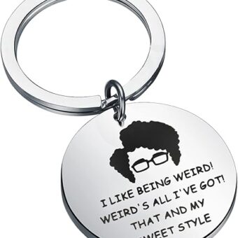 FAADBUK IT Crowd Inspired Keychain Moss Fans Gift Moss Quote Gift I Like Being Weird