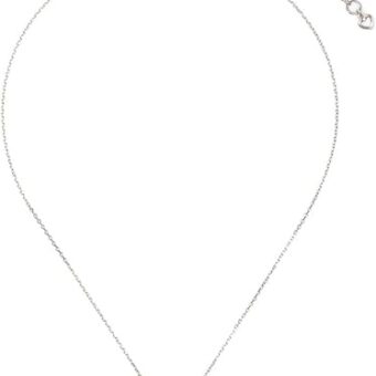 Kate Spade New York, Women's, 6Mm Square Pendant, Clear/Silver, One size