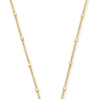 Kendra Scott Letters A-Z Pendant Necklace for Women, Fashion Jewelry, 14k Gold-Plated Brass