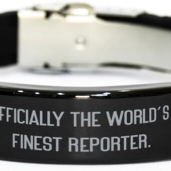 Love Reporter Black Glidelock Clasp Bracelet, Officially the World's Finest, Present For Coworkers, New Gifts From Colleagues, Jewelry, Bracelets,...