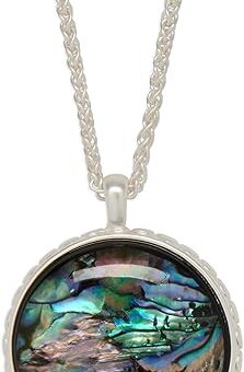 Lucky Brand Womens Abalone Reversible Pendant